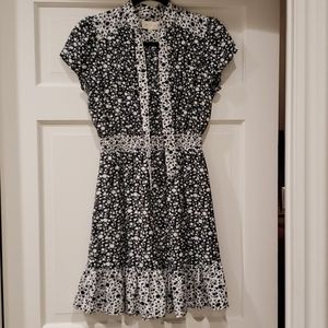 Floral Tie Neck Dress